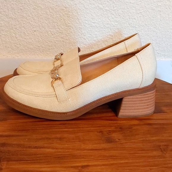 Dr.Scholls Rate Up Bit Off White Horse Bit Heel Loafers Dress Shoes Comfort Sz.8 - Picture 6 of 11